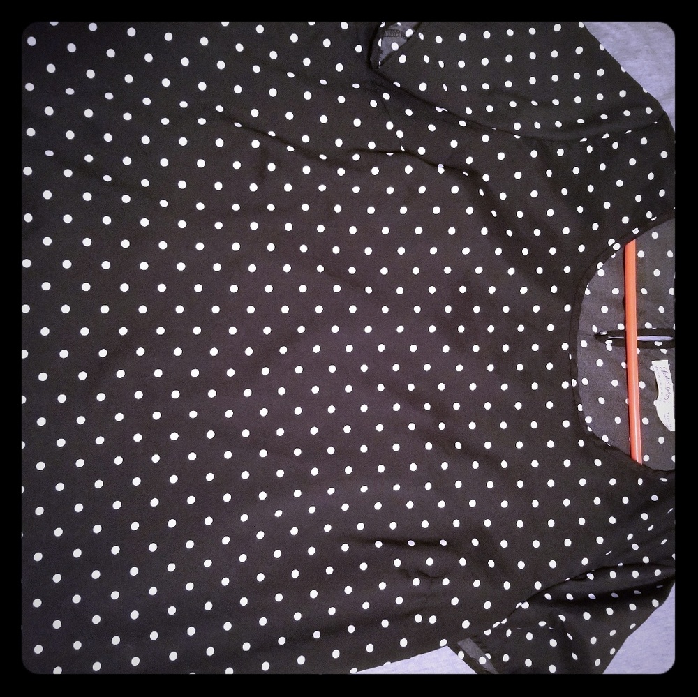 B&w polka dot shirt